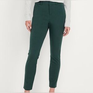 High-Waisted Pixie Skinny Ankle Pants Size 6 Petite LIKE NEW Dark Green